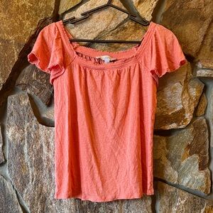 LOFT Bright Coral Blouse